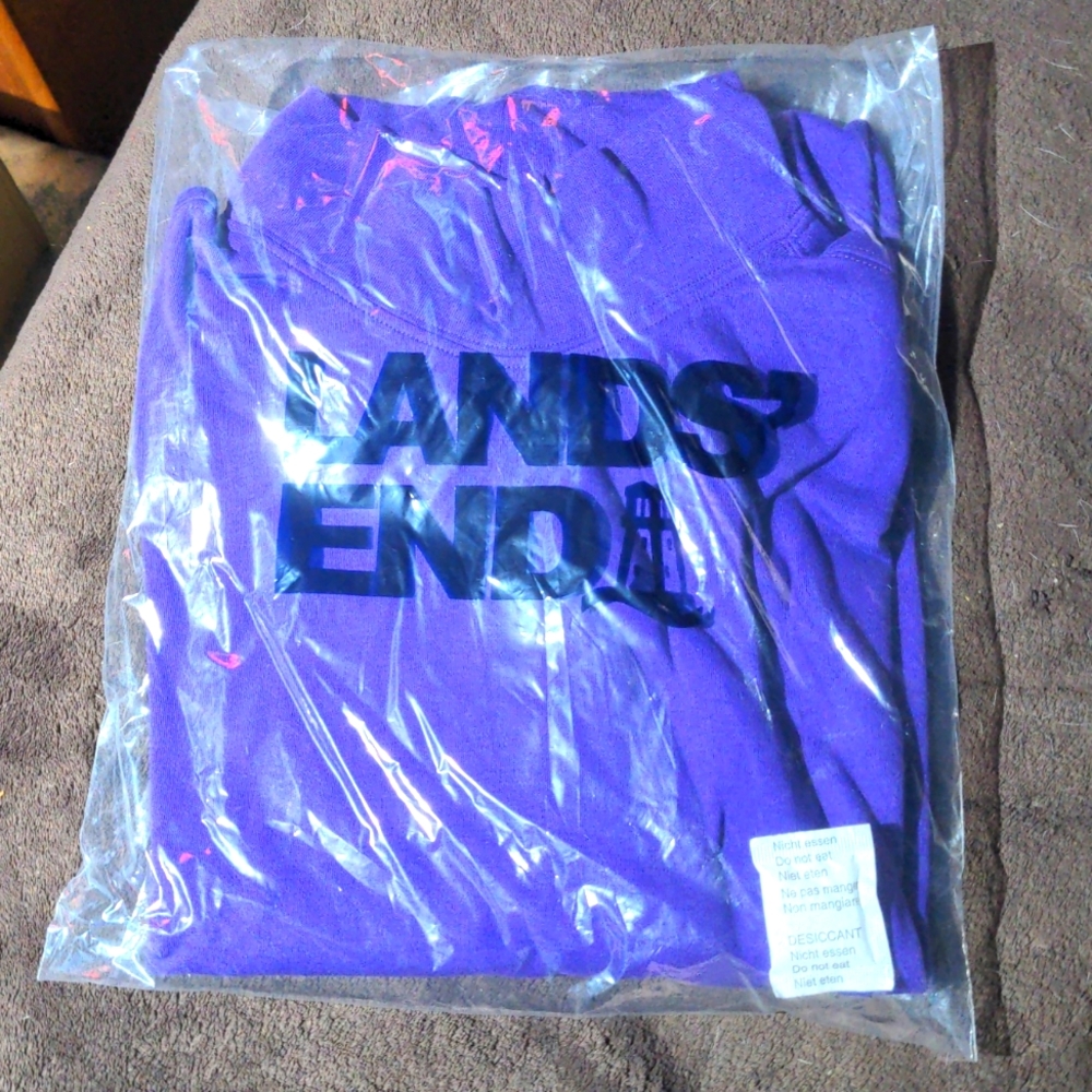 Lands End purple mock turtleneck medium